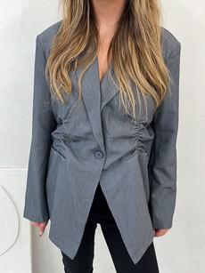 Clora Upcycled Grey Blazer via Fanfare Label