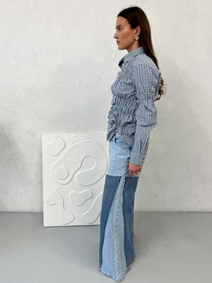 Fora Oversized Upcycled Blue High Waisted Jeans from Fanfare Label