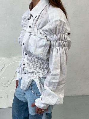 Paige Upcycled White Shirt from Fanfare Label