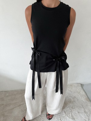 Blossom Bow Black Tank Top from Fanfare Label