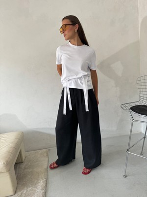 Celeste Linen Trousers in Black from Fanfare Label