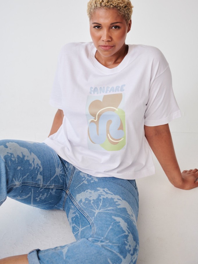 Organic Cotton T-shirt with Elle Guest Print from Fanfare Label