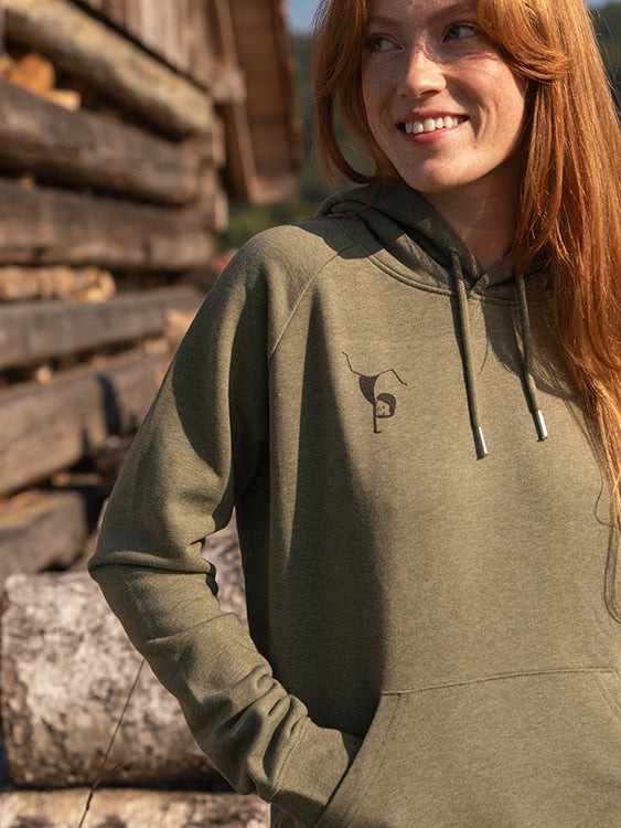 Balance Hoodie heather khaki from FellHerz T-Shirts - bio, fair & vegan