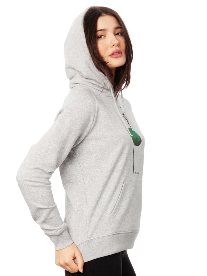 Rainbow Juggleuse Hoodie heather gray from FellHerz T-Shirts - bio, fair & vegan