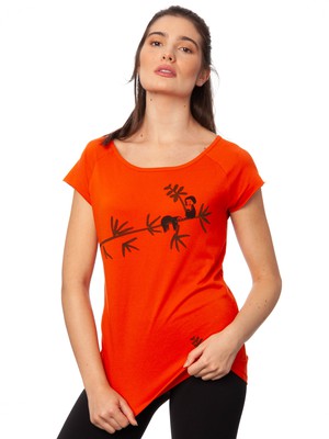 Faultier Cap Sleeve koi orange from FellHerz T-Shirts - bio, fair & vegan