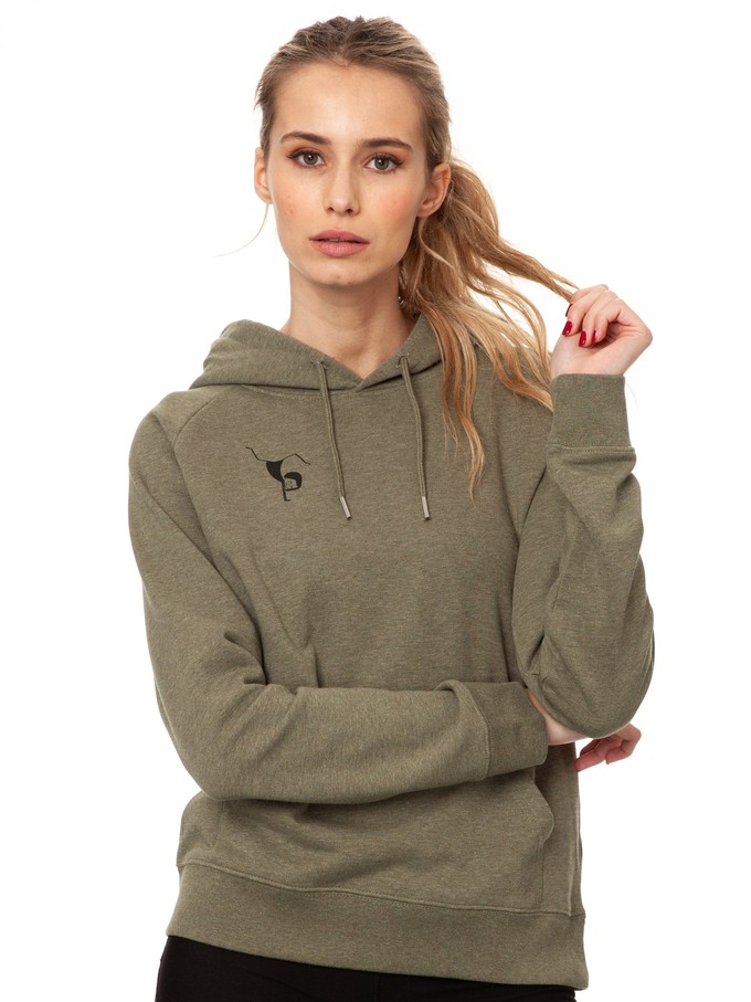 Balance Hoodie heather khaki from FellHerz T-Shirts - bio, fair & vegan