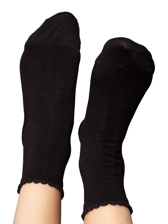 Socks with viscose (from bamboo cellulose) heart black from FellHerz T-Shirts - bio, fair & vegan