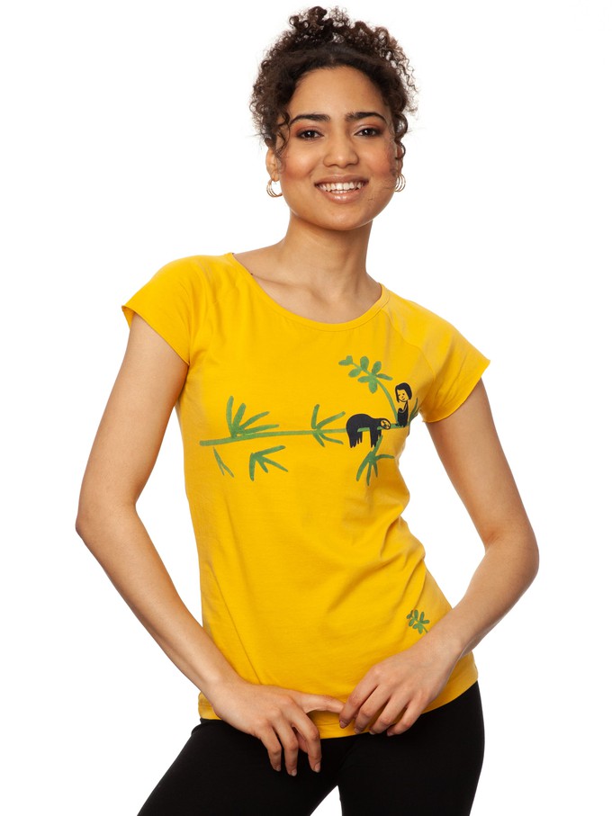 Sloth Cap Sleeve sunshine from FellHerz T-Shirts - bio, fair & vegan