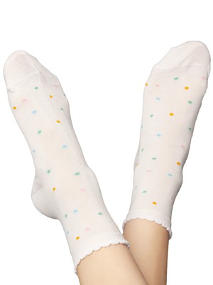 Socks with viscose (from bamboo cellulose) confetti white from FellHerz T-Shirts - bio, fair & vegan