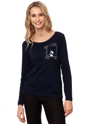 Noodle soup Longsleeve navy from FellHerz T-Shirts - bio, fair & vegan