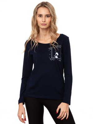 Noodle soup Longsleeve navy from FellHerz T-Shirts - bio, fair & vegan