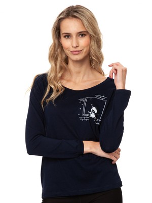 Noodle soup Longsleeve navy from FellHerz T-Shirts - bio, fair & vegan