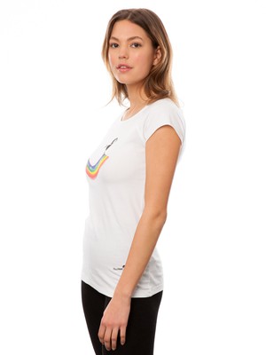 Rainbow girl cap sleeve white size XS from FellHerz T-Shirts - bio, fair & vegan