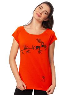 Faultier Cap Sleeve koi orange via FellHerz T-Shirts - bio, fair & vegan