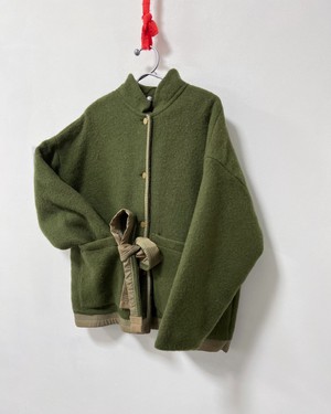 Our "OLIVE GROVE"  wool Blanket Made COAT - L (Fit M/L) from Fitolojio Workshop