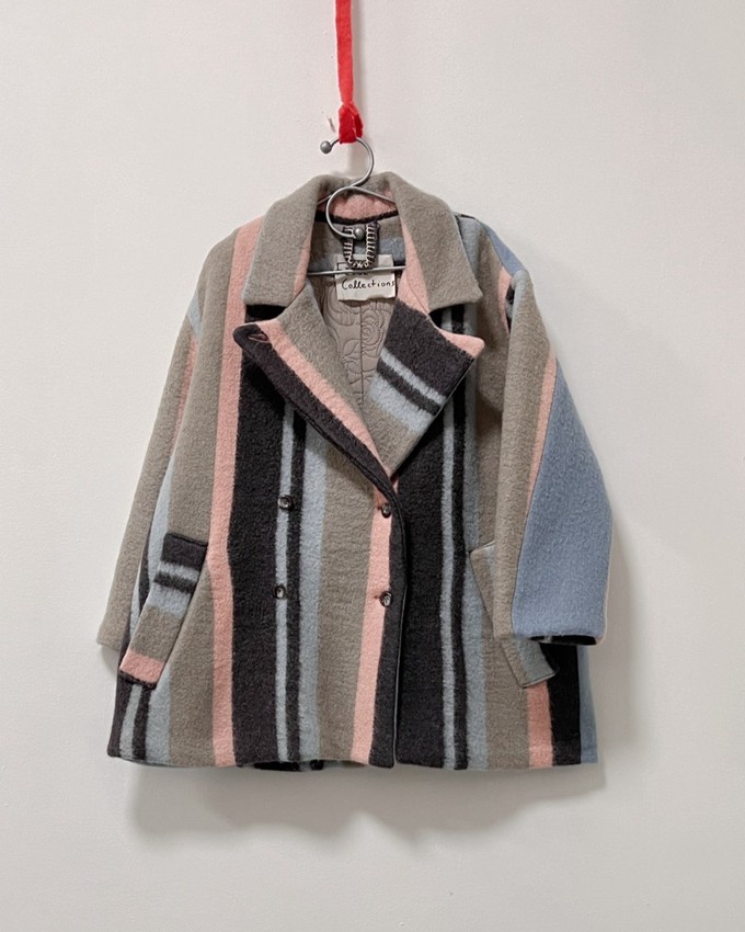 Our "STRIPES & ROSES"  Blankets Made SHORT BLAZER - COAT - M from Fitolojio Workshop