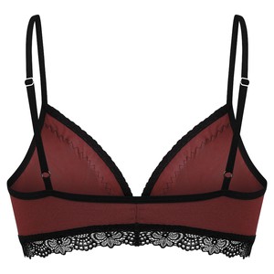 Set: Bio bra + hipster panties Spitze, aubergine from Frija Omina