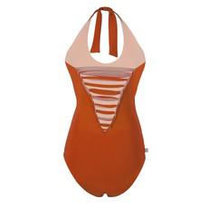 Recycling swimsuit Laik II earth rust + chai (orange) via Frija Omina