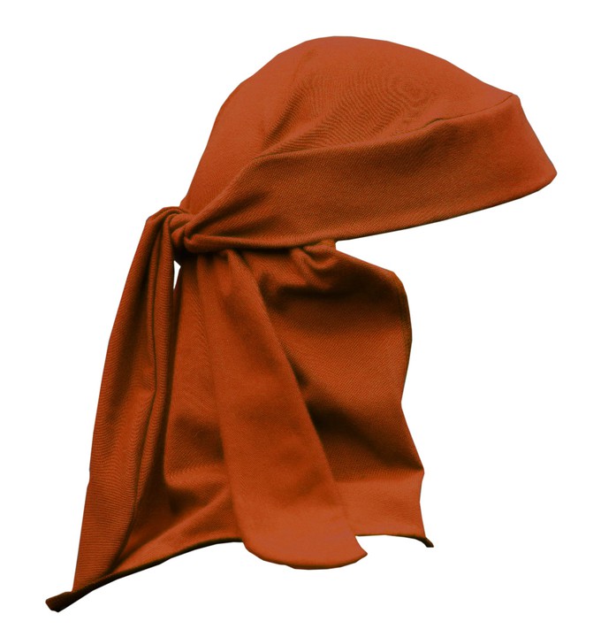 Organic pirate bandanna Skallig rust (orange) from Frija Omina