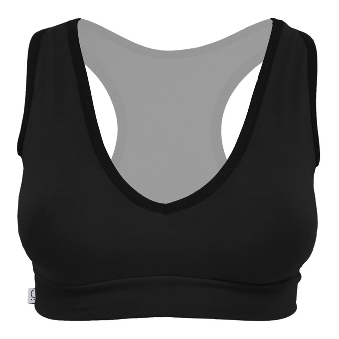 Organic sports top Athla black from Frija Omina