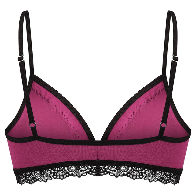 Set: Bio bra + hipster panties Spitze, berry from Frija Omina