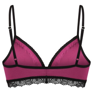 Set: Bio bra + hipster panties Spitze, berry from Frija Omina