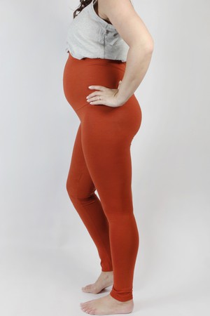 Organic leggings Mama, rust from Frija Omina