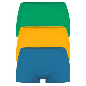 set of 3 organic panties Erna: Green, saffron, teal from Frija Omina