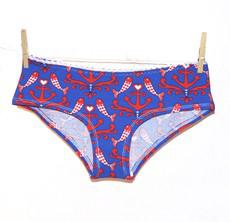 Bio hipster panties Muster Anchor (blue) via Frija Omina