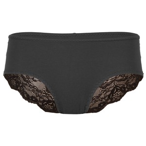 Organic hipster panties Me anthracite / lace from Frija Omina