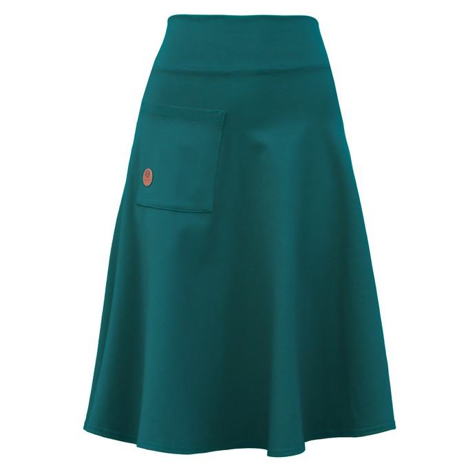 Organic skirt Welle lang, smaragd (green) from Frija Omina