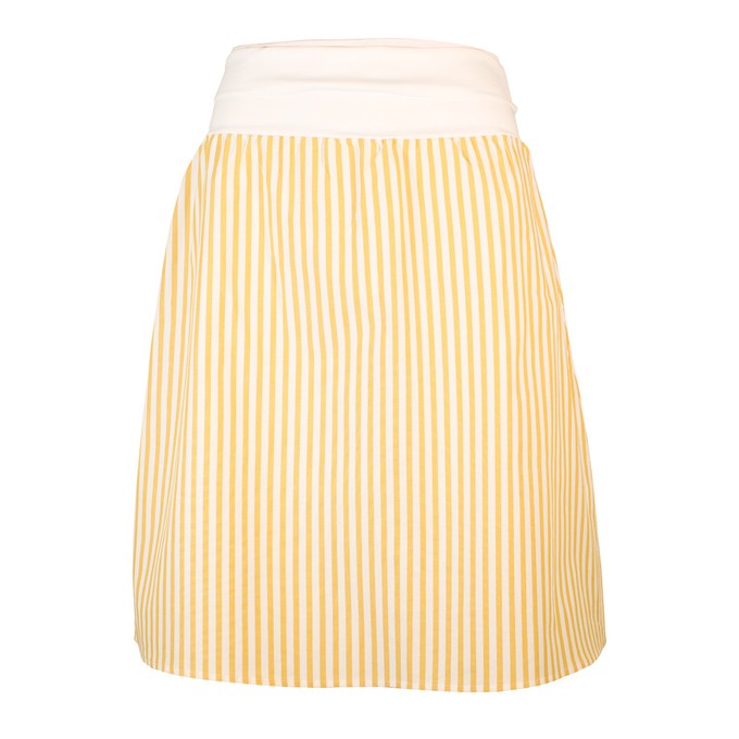 Organic skirt Freudian, summer stripes curry/ white from Frija Omina