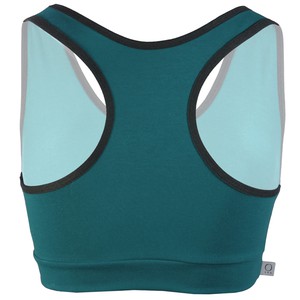 Organic sports top Athla teal (blue) from Frija Omina