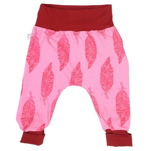 Light jersey baggy trousers with growth adaption, leafs pink from Frija Omina