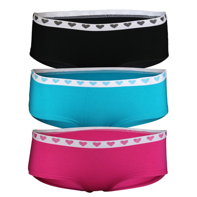 Set of 3: Bio hipster panties Heabea pink from Frija Omina