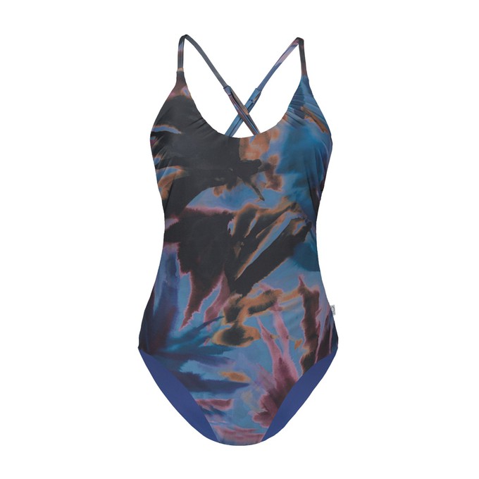 Recycling swimsuit Frøya Palm + blue from Frija Omina