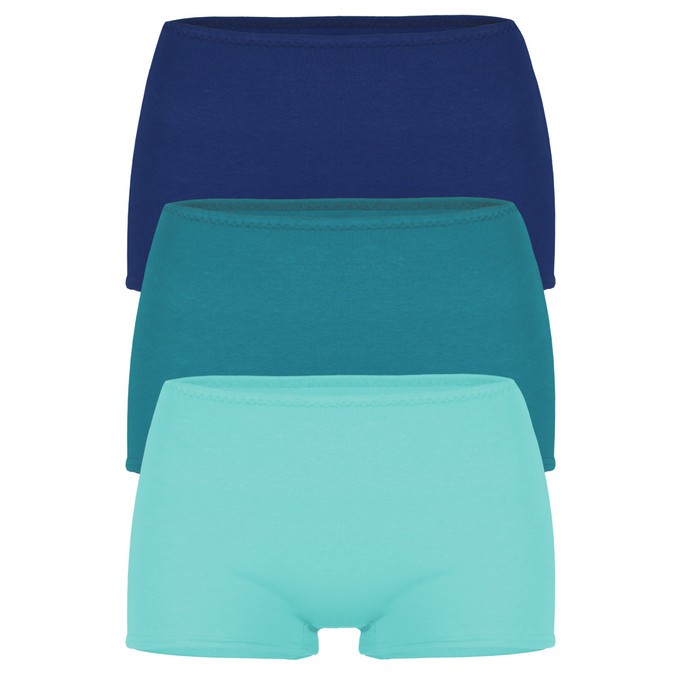 set of 3 organic panties Erna Water: Blue, teal, mint from Frija Omina