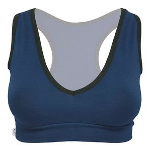 Organic sports top Athla dark blue from Frija Omina