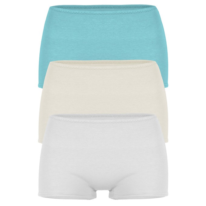 set of 3 organic panties Erna Air: Light blue, ecru, white from Frija Omina