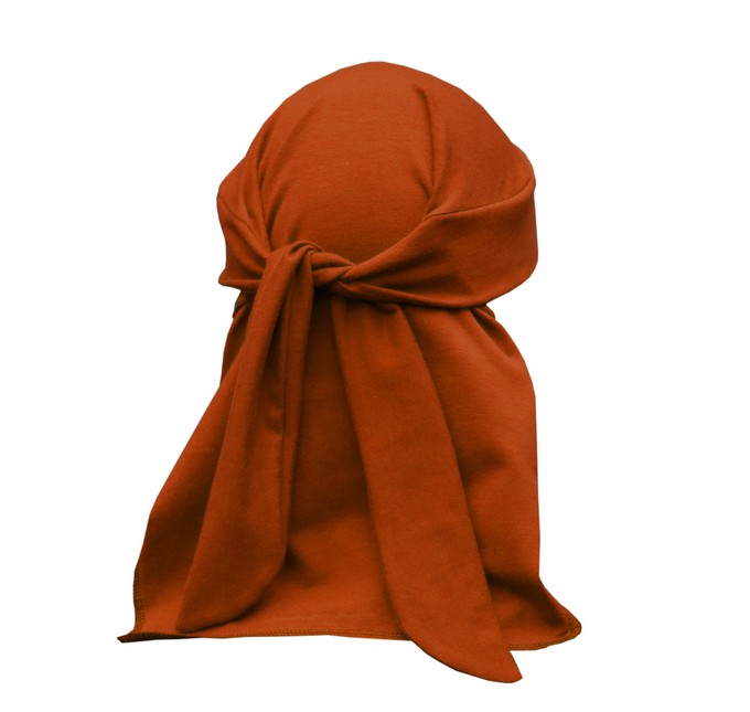 Organic pirate bandanna Skallig rust (orange) from Frija Omina