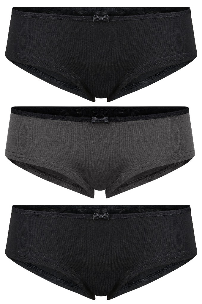 SET: Bio hipster panties "Jondel: black / black lace x2, anthracite / black lace x1 from Frija Omina