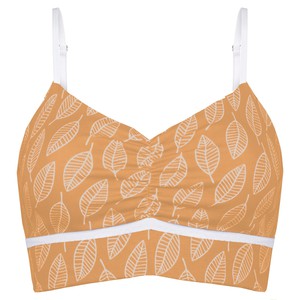 Organic bustier Yoga Blaetter curry (yellow) from Frija Omina