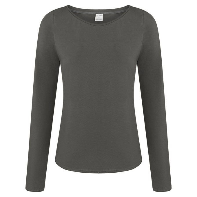 Organic long sleeve Ubu, anthracite from Frija Omina