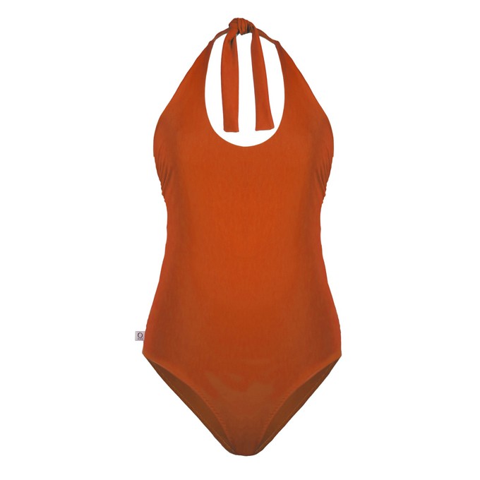 Recycling swimsuit Laik II earth rust + chai (orange) from Frija Omina