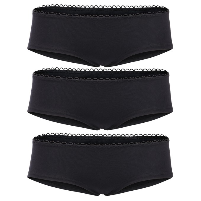 Bio hipster panties set: black x3 from Frija Omina