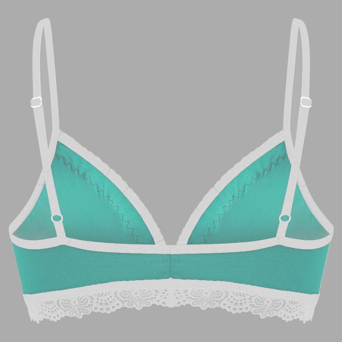 Set: Bio bra + hipster panties Spitze, mint from Frija Omina