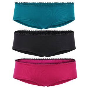 Bio hipster panties set: black, teal, berry from Frija Omina