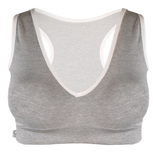 Organic sports top Athla tinged in grey from Frija Omina