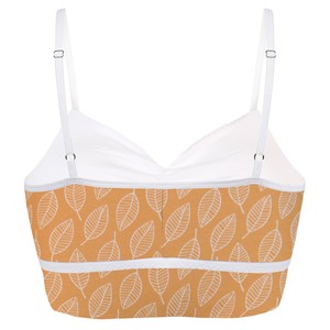 Organic bustier Yoga Blaetter curry (yellow) from Frija Omina