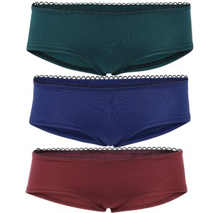 Hipster panties set of elements: "Darkness" - smaragd, blue, aubergine from Frija Omina